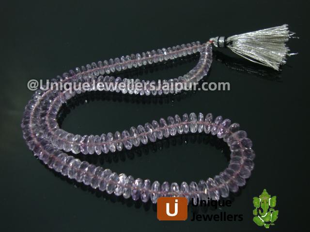 Pink Amethyst Faceted German Cut Beads